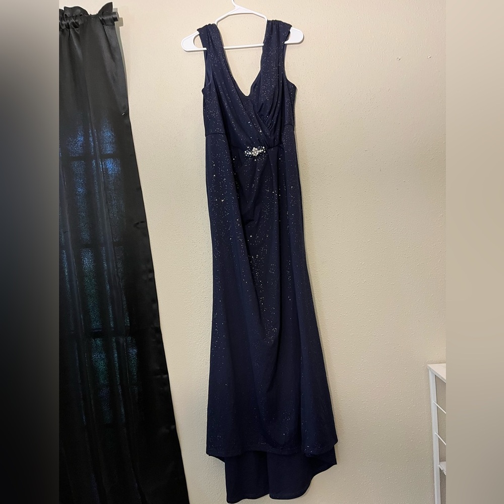 Ever Pretty Blue Embellished Maxi Gown for Prom